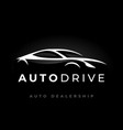 auto sports vehicle logo silhouette vector image vector image
