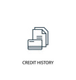 credit history concept line icon simple element vector image