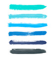 set of turquoise blue indigo black watercolor vector image vector image