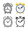 alarm clock icons set vector image