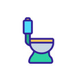 pointer toilet icon isolated contour vector image