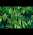 seamless green hand drawn tropical pattern vector image vector image