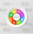 infographic design template with social media vector image