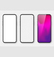 smartphone with blank touch screen and abstract vector image