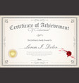 certificate or diploma retro template 4 vector image