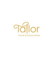 flat letter mark design tailor fashion logo vector image