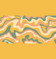 groovy psychedelic wave background in trendy 60s vector image