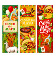 mexican flag cinco de mayo food and fiesta symbols vector image vector image