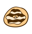 donut in cartoon flat style vector image vector image