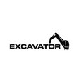 excavator logo design logo design vector image vector image