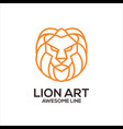 lion line art logo design abstract vector image