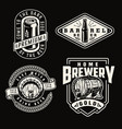 vintage brewery emblems vector image