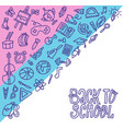 back to school concept outline design education vector image