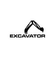 excavator logo design logo design vector image vector image
