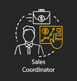 sales coordinator chalk icon customer support vector image vector image