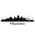helsinki finland city skyline silhouette vector image