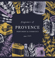 provence herbs and aromatic ingredients frame vector image vector image