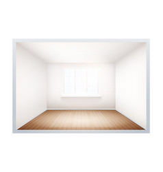 Example empty room with window Royalty Free Vector Image