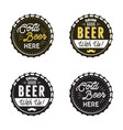 beer emblems collection color and silhouette vector image