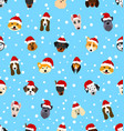 seamless pattern with different breeds of dogs vector image