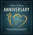 100 years anniversary background vector image