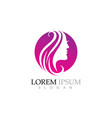 beauty women face silhouette character logo vector image