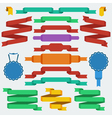 flat design ribbons set vector image vector image