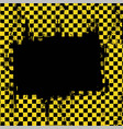 grunge yellow race flags background vector image
