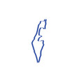 israel map icon symbol element vector image