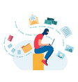 user data leak hacker stealing personal vector image