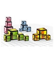colored cubes vector image vector image