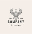 horus falcon bird egypt hipster vintage logo icon vector image vector image