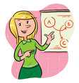 sales girl vector image