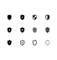 shield icons on white background vector image