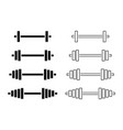 barbell icon icons isolated on white vector image