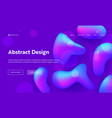 purple abstract geometric drop shape landing page vector image vector image