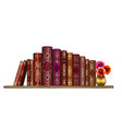 books on shelf wall sticker artistic hand-d vector image vector image