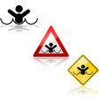 drowning signs vector image vector image