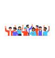 friends gather and cheer concept vector image vector image