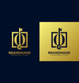 letter o key logo vector image vector image