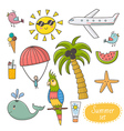 summer vacation set vector image
