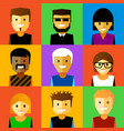 funny cartoon faces vector image