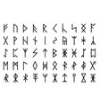 mystery viking runes nordic medieval mystical vector image