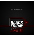 black friday sale tag concept line background vector image vector image