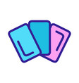 magic card icon isolated contour symbol vector image