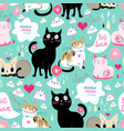 pattern lovers cats vector image