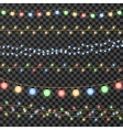 christmas garland lights isolated vector image vector image