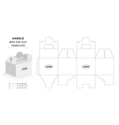 Auto lock box die cut template Royalty Free Vector Image