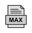 max file document icon vector image
