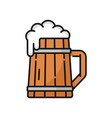 mug of frosty light beer german oktoberfest drink vector image